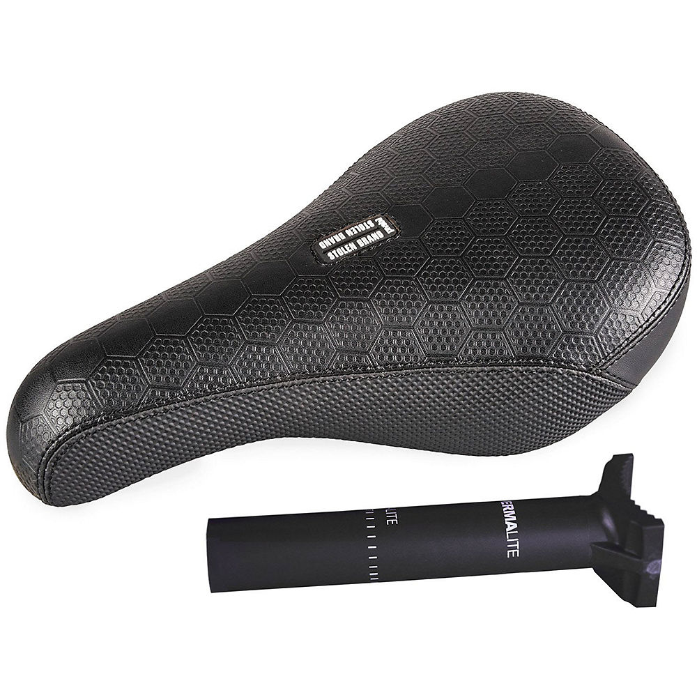 Stolen Hive BMX Seat and Thermalite Seatpost - Black, Black