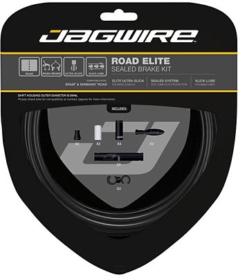 Jagwire Road Elite Sealed Brake Cable Kit - Stealth Black, Stealth Black