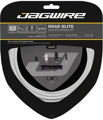 Jagwire Road Elite Sealed Brake Cable Kit - White, White