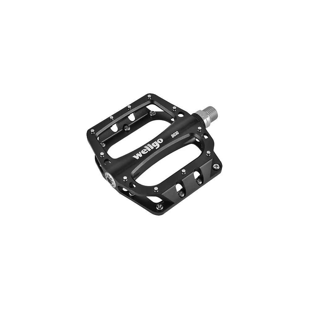 Wellgo B030 Alloy Platform Pedals - Noir anodisé, Noir anodisé