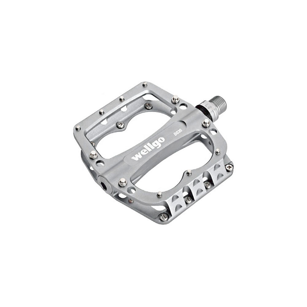 Wellgo B030 Alloy Platform Pedals - Argent anodisé, Argent anodisé