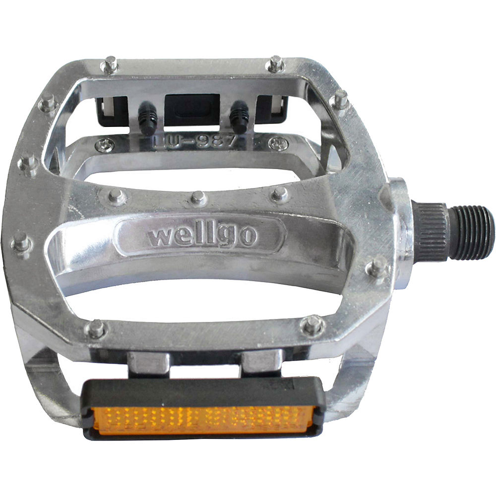 Wellgo LU987B Downhill Cro-mo Axle Pedals - Argent, Argent