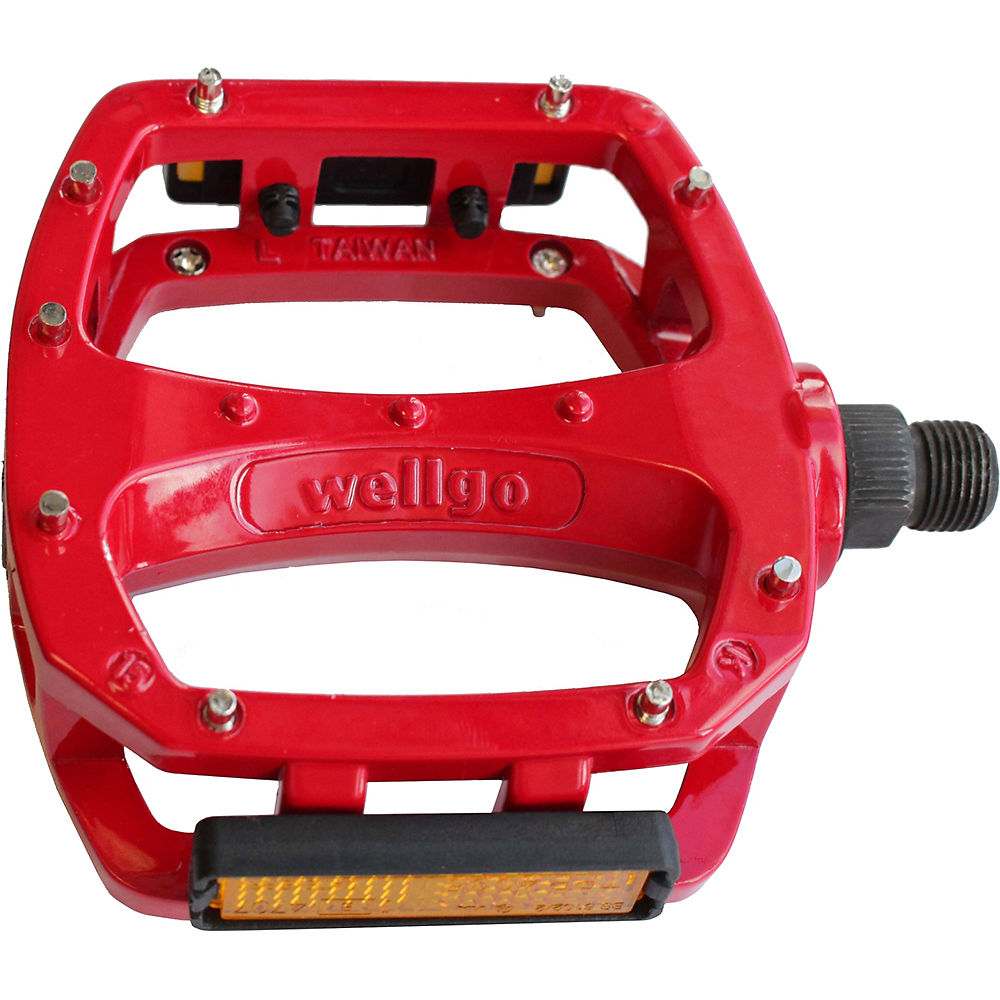 Wellgo LU987B Downhill Cro-mo Axle Pedals - Rouge, Rouge