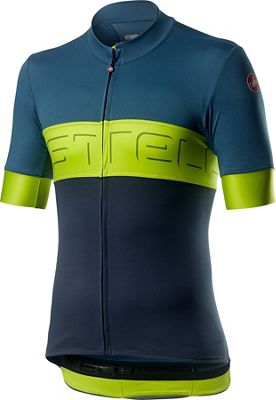 Maillot Castelli Prologo VI - Light Steel Blue-Chartreuse-Dark Steel Blue