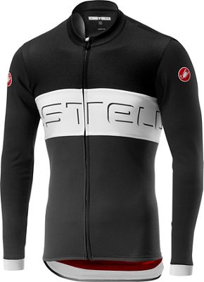 Maillot Castelli Prologo VI FZ (manches longues) - Black-Ivory-Dark Grey - XS