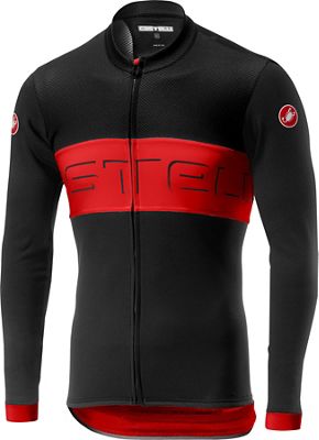 Maillot Castelli Prologo VI FZ (manches longues) - Noir/Rouge/Noir - XXXL