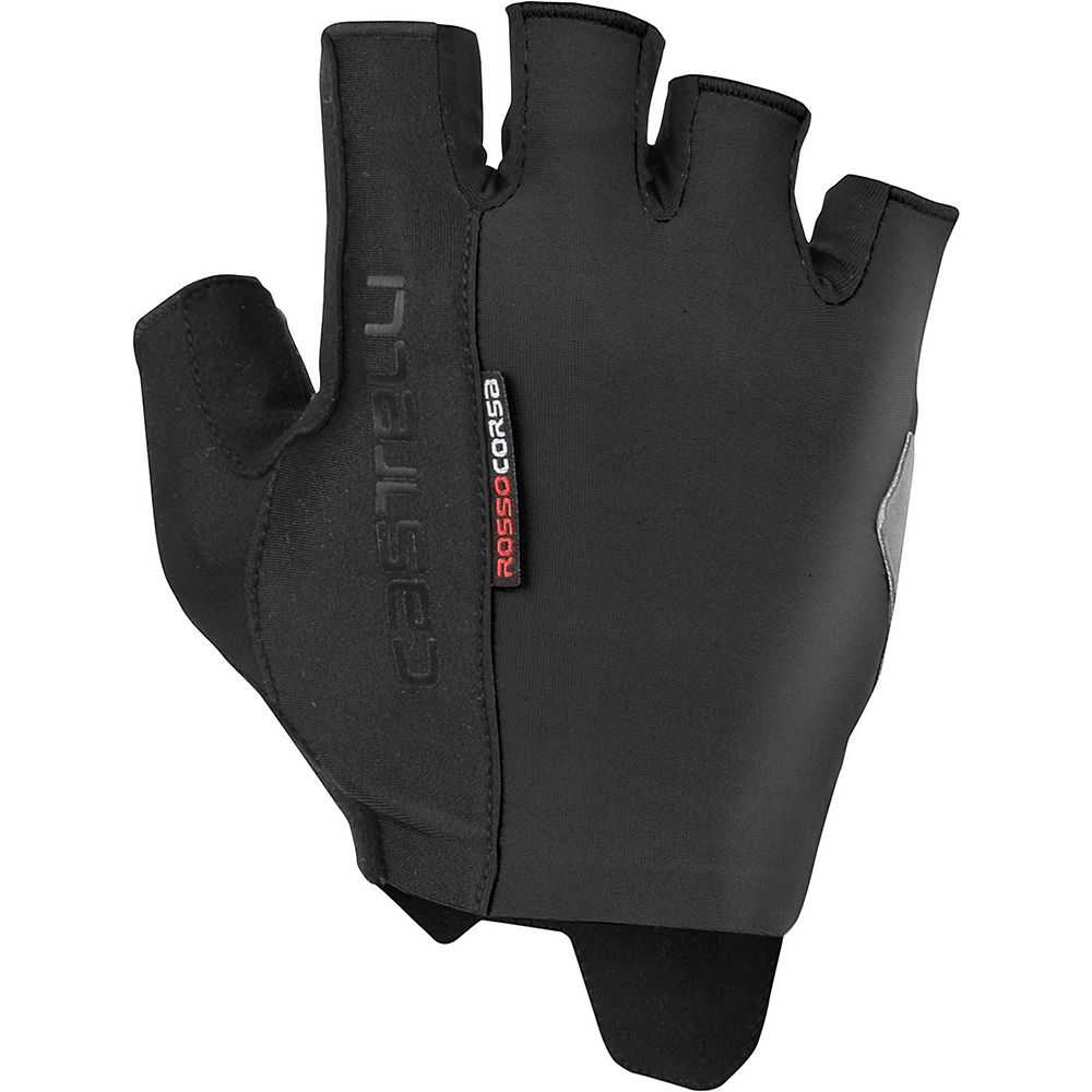 Gants courts Castelli Rosso Corsa Espresso - Noir - XS, Noir