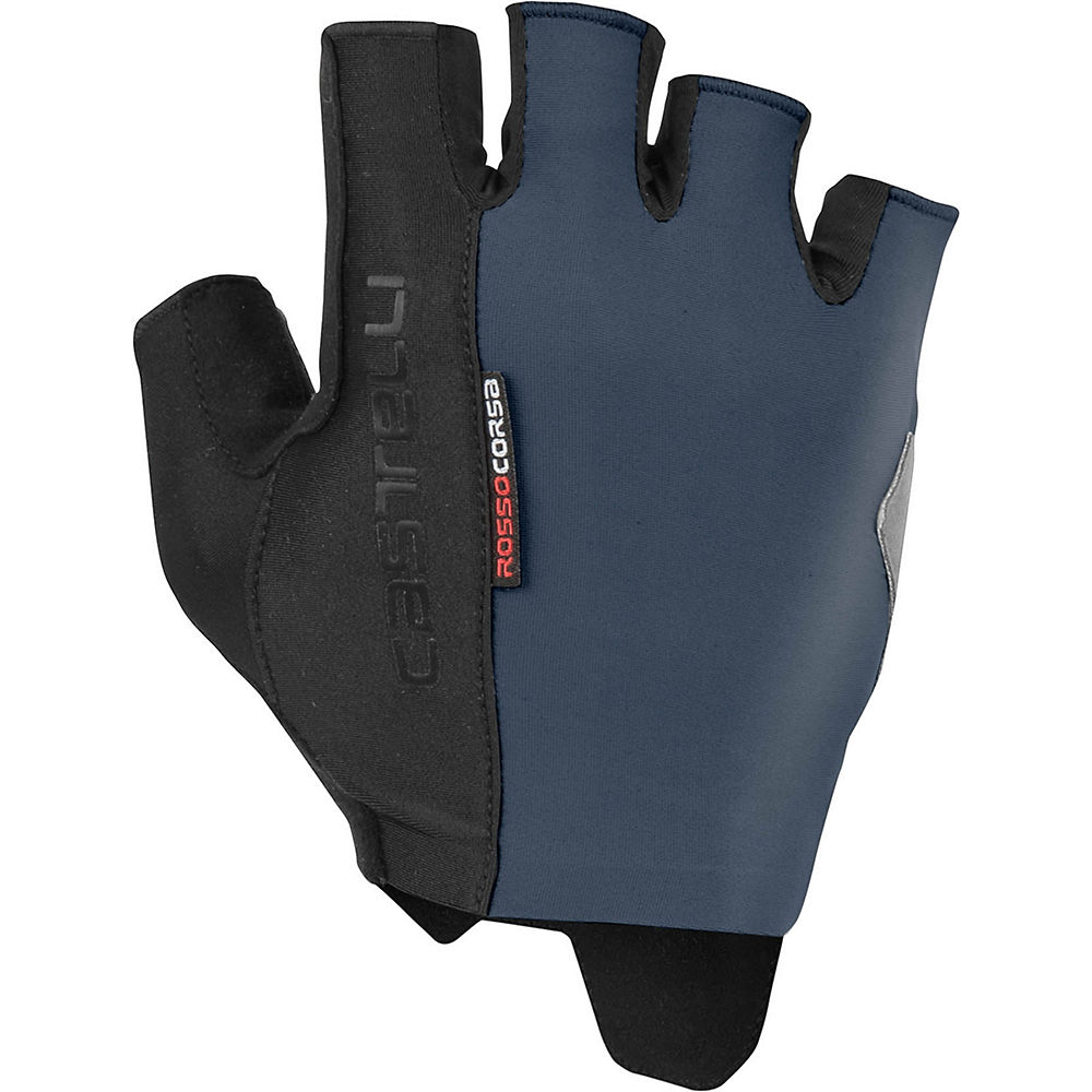 Gants courts Castelli Rosso Corsa Espresso - Dark Steel Blue - XS, Dark Steel Blue