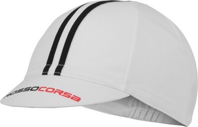 Casquette cycliste Castelli Rosso Corsa - Blanc-Noir - One Size