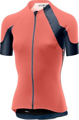 Maillot Femme Castelli Scheggia 2 FZ - Salmon/Dark Steel Blue - XL