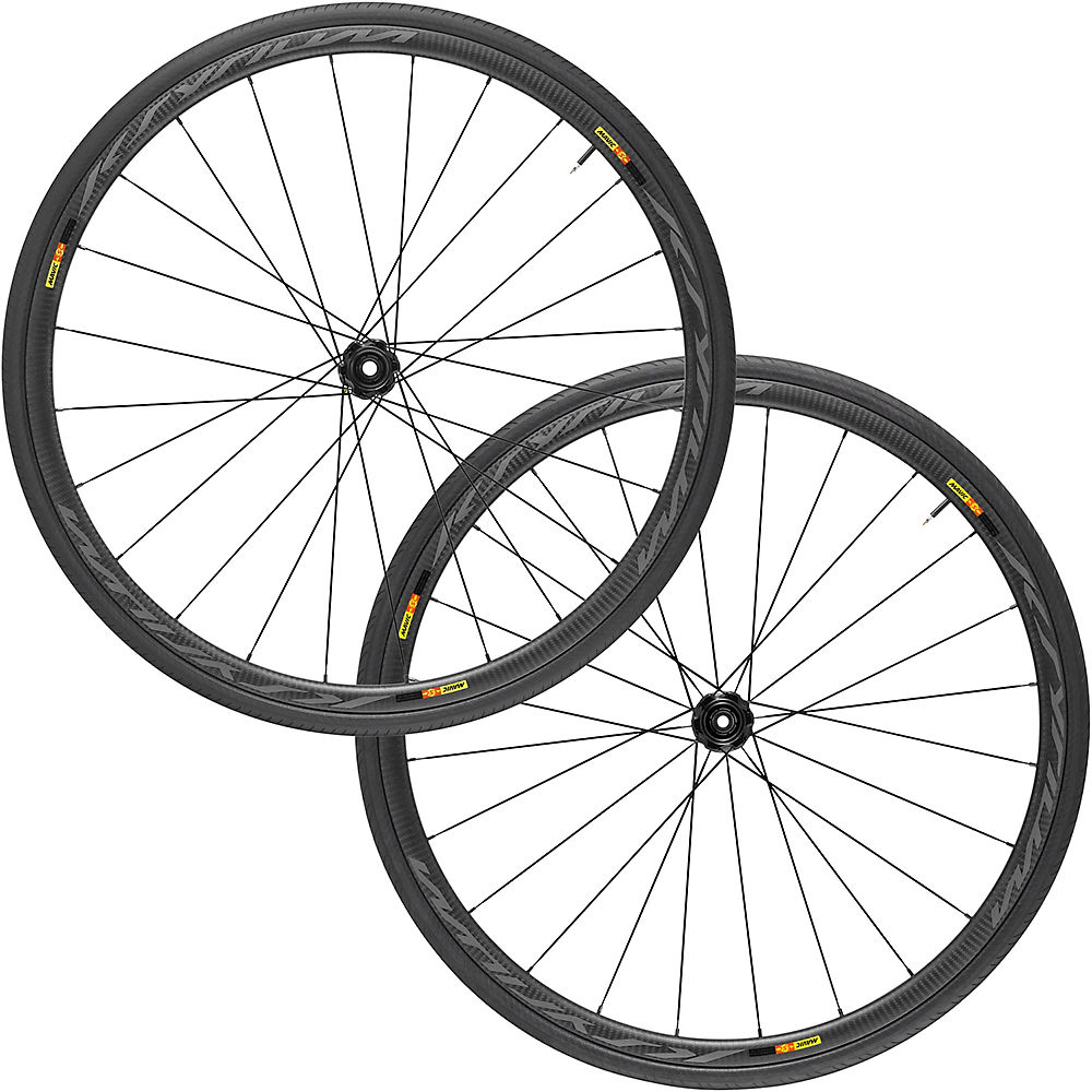 Paire de roues Mavic Ksyrium Pro SL T (carbone, disque) - Noir - 12x100mm / 12x142mm