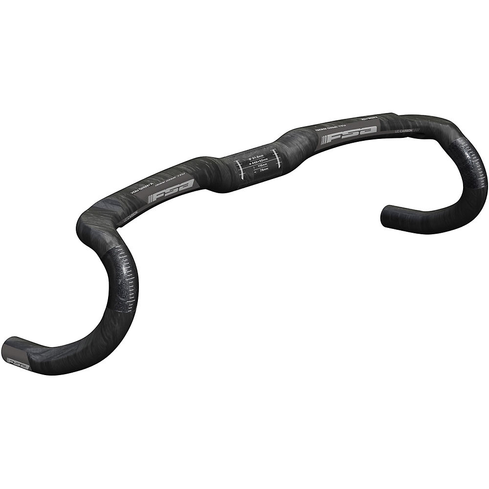 FSA K-Wing AGX Carbon Compact Bar - Carbone - 40cm, Carbone