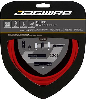 Jagwire Road Elite Sealed Gear Cable Kit - Red, Red