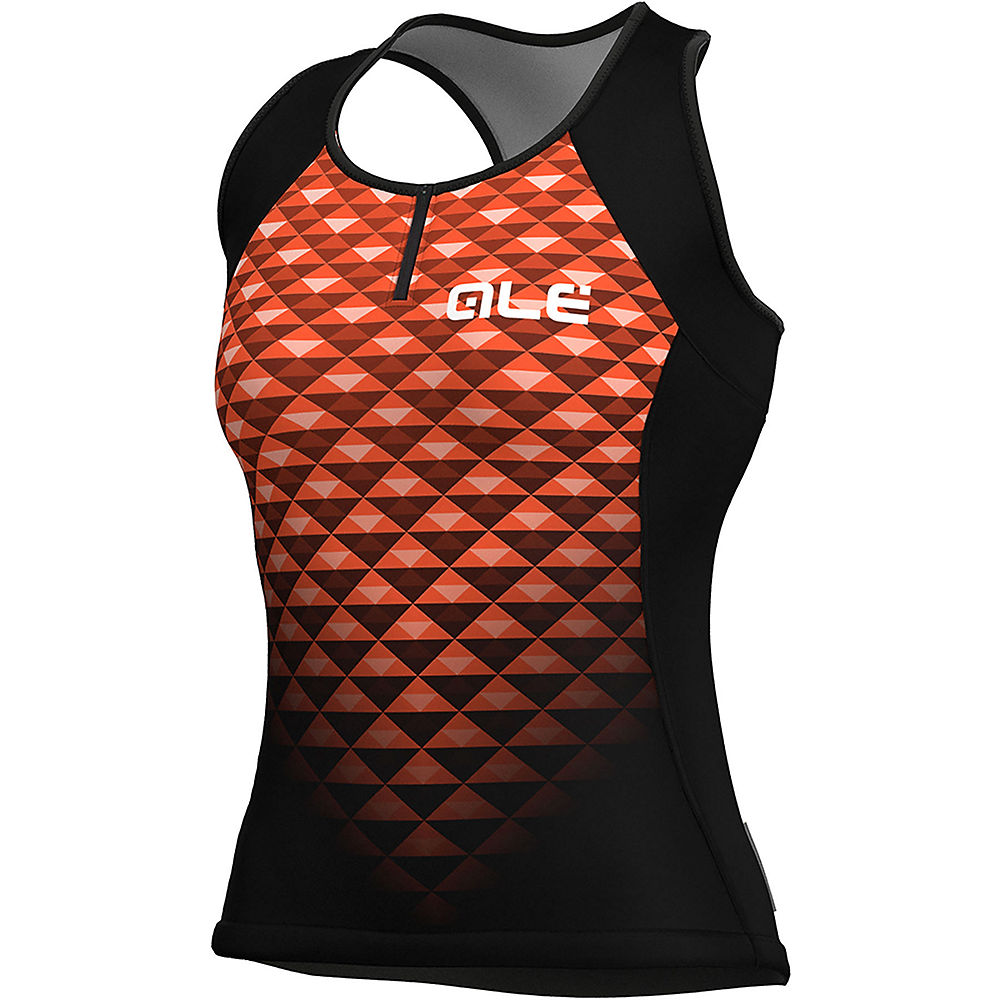 Maillot Femme Alé Solid Canotta Hexa - Noir/Lollipop - XXL