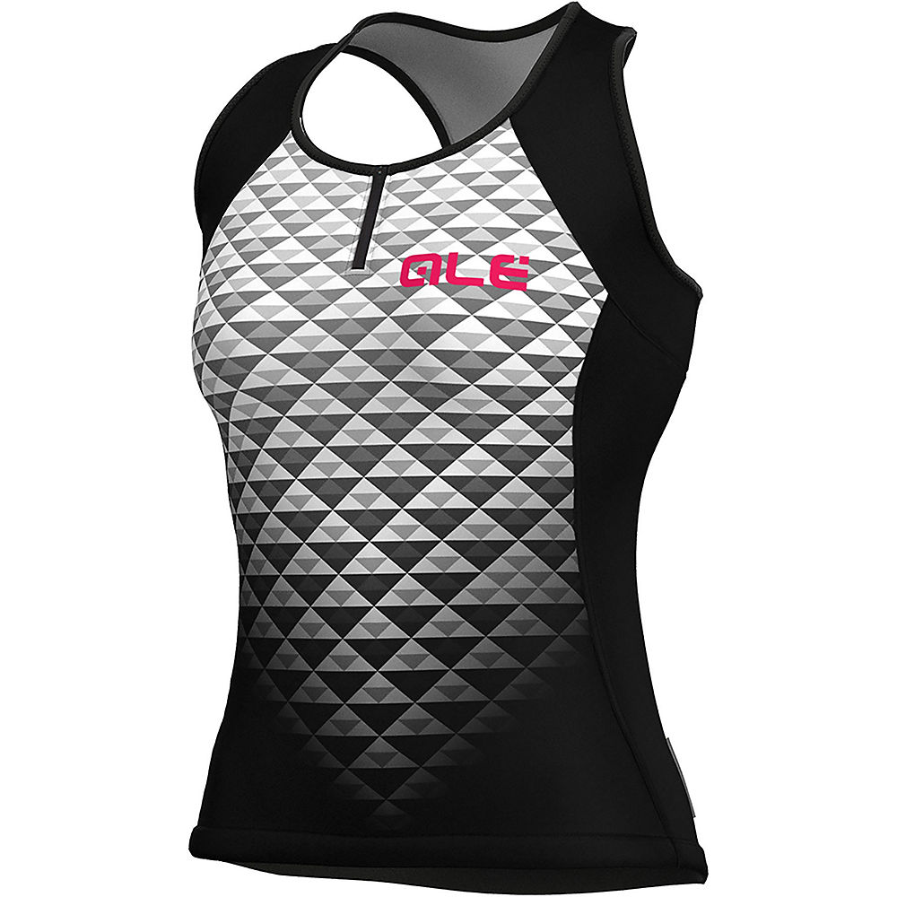 Maillot Femme Alé Solid Canotta Hexa - Noir - blanc - XL