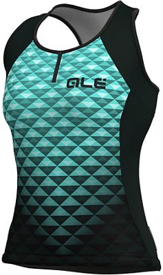 Maillot Femme Alé Solid Canotta Hexa - Noir/Bleu, Noir/Bleu