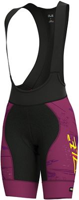 Cuissard court à bretelles Femme Alé Graphics PRR Romantic - Cyclamen/Gerbera/Fluo Yellow - XL