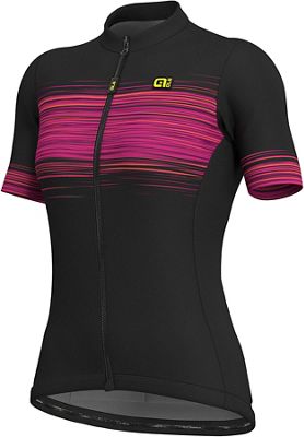 Alé Women's Solid MC Start Jersey - BLACK-PINK - XXL}, BLACK-PINK