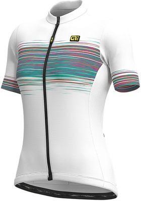 Alé Women's Solid MC Start Jersey - White-Emerald - XL, White-Emerald