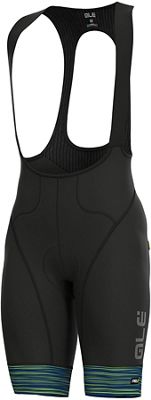 Cuissard court à bretelles Alé PRR The End - Bleu/Fluro Green - XS