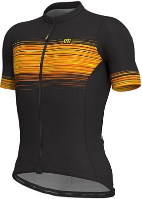 Alé Solid MC Start Jersey - Black-Fluro Yellow - L}, Black-Fluro Yellow