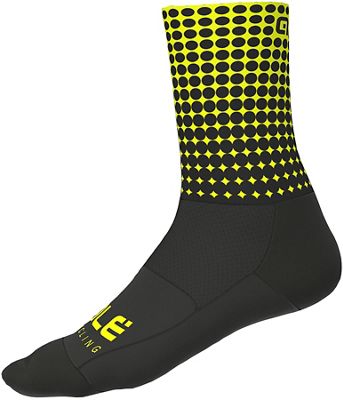 Alé Dots Summer Socks - Black-Fluro Yellow - M}, Black-Fluro Yellow