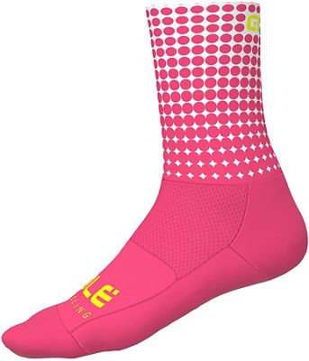 Alé Dots Summer Socks - Fluro Pink-White - L}, Fluro Pink-White