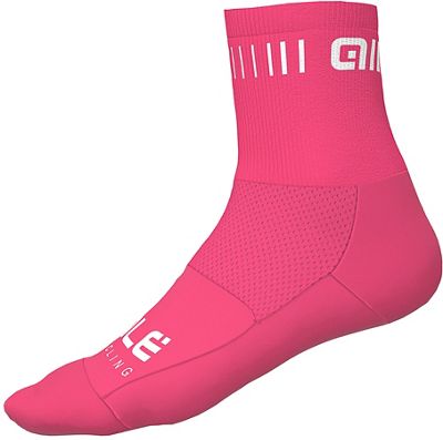 Chaussettes Alé Strada Qskin - Fluro Pink/Blanc - M, Fluro Pink/Blanc