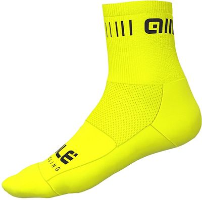 Alé Strada Qskin Socks - Fluro Yellow-Black - S}, Fluro Yellow-Black