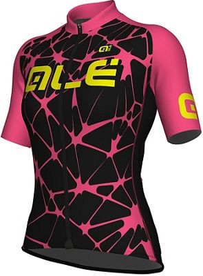 Maillot Femme Alé Solid MC Cracle - Noir/Fluro Pink