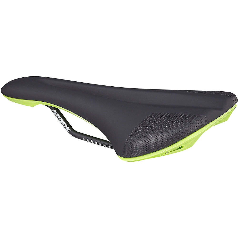 Spank OOZY 280 Saddle - Noir - Vert - 144mm Wide, Noir - Vert