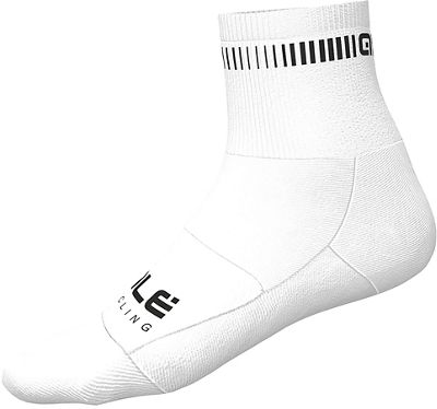 Alé Logo Qskin Socks - White-Black - M, White-Black