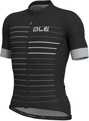 Alé Solid MC Ergo Jersey – Black-Grey – XXL, Black-Grey