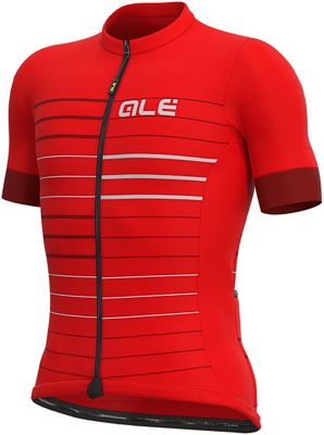 Alé Solid MC Ergo Jersey - Red-Silver, Red-Silver