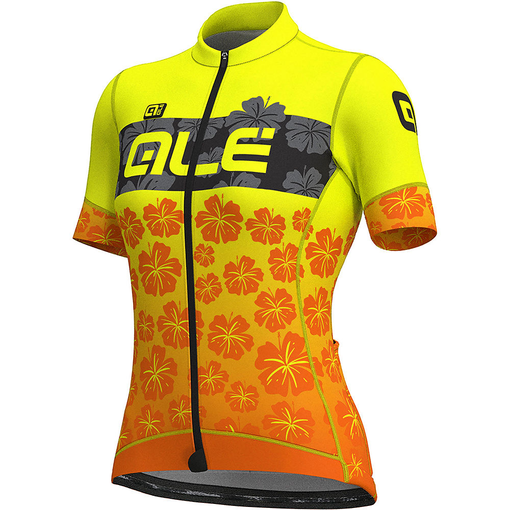Alé Women's PRS MC Ibisco Jersey - Fluro Orange/Fluro Yellow - XS