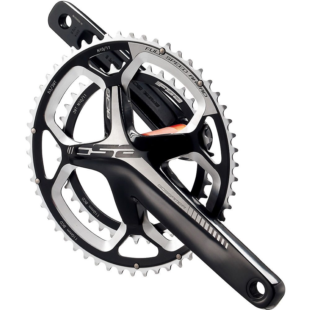 FSA Gossamer 386Evo Road Chainset - Noir argent - 46.36t, Noir argent