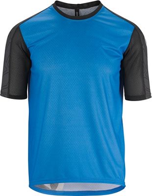 Assos Short Sleeve Trail Cycling Jersey - Corfu Blue - XS}, Corfu Blue
