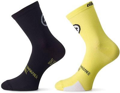 Assos Tiburu Sock Evo 8 Twin Pack - Volt Jaune - XL/XXL