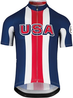 Assos USA Cycling Short Sleeve Jersey - Multi - M}, Multi