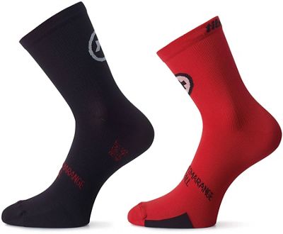 Assos Tiburu Sock Evo 8 Twin Pack - Rouge national - S/M