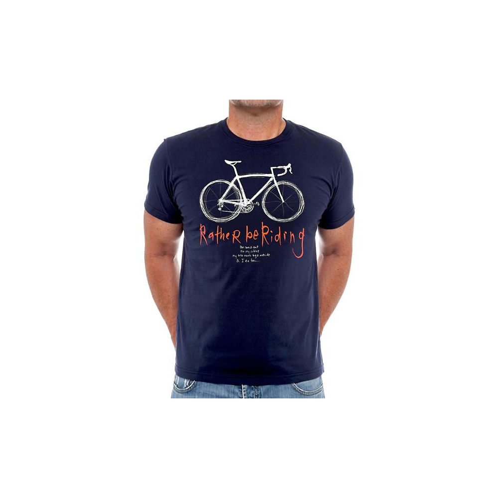 Cycology Rather Be Riding T-shirt - Bleu marine/Rouge