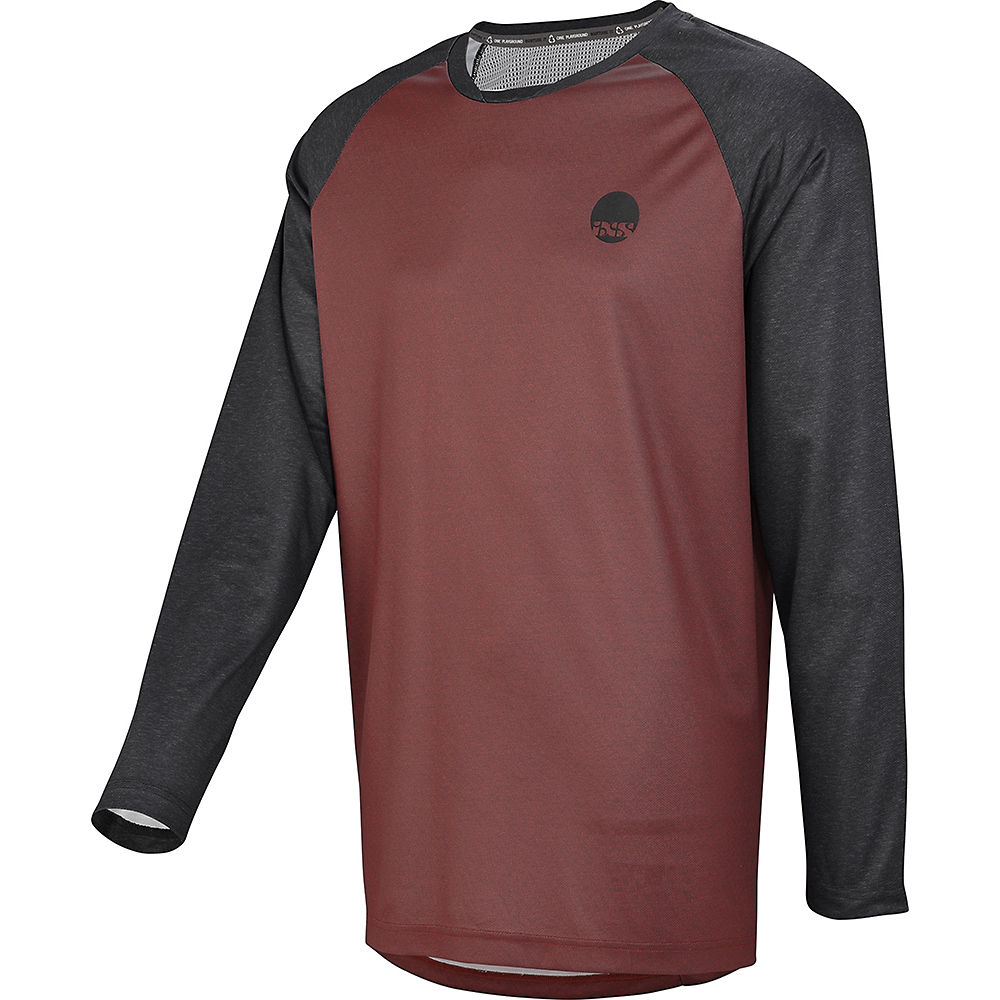 IXS Flow Long Sleeve Jersey 2019 - Night Red-Black