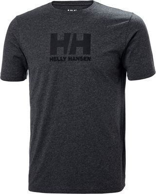Helly Hansen Logo T-Shirt SS19 - Ebony Melange - XL}, Ebony Melange