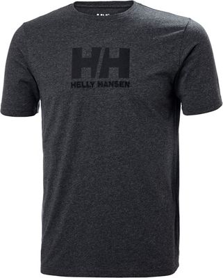 Helly Hansen Logo T-Shirt SS19 - Ebony Melange - S}, Ebony Melange