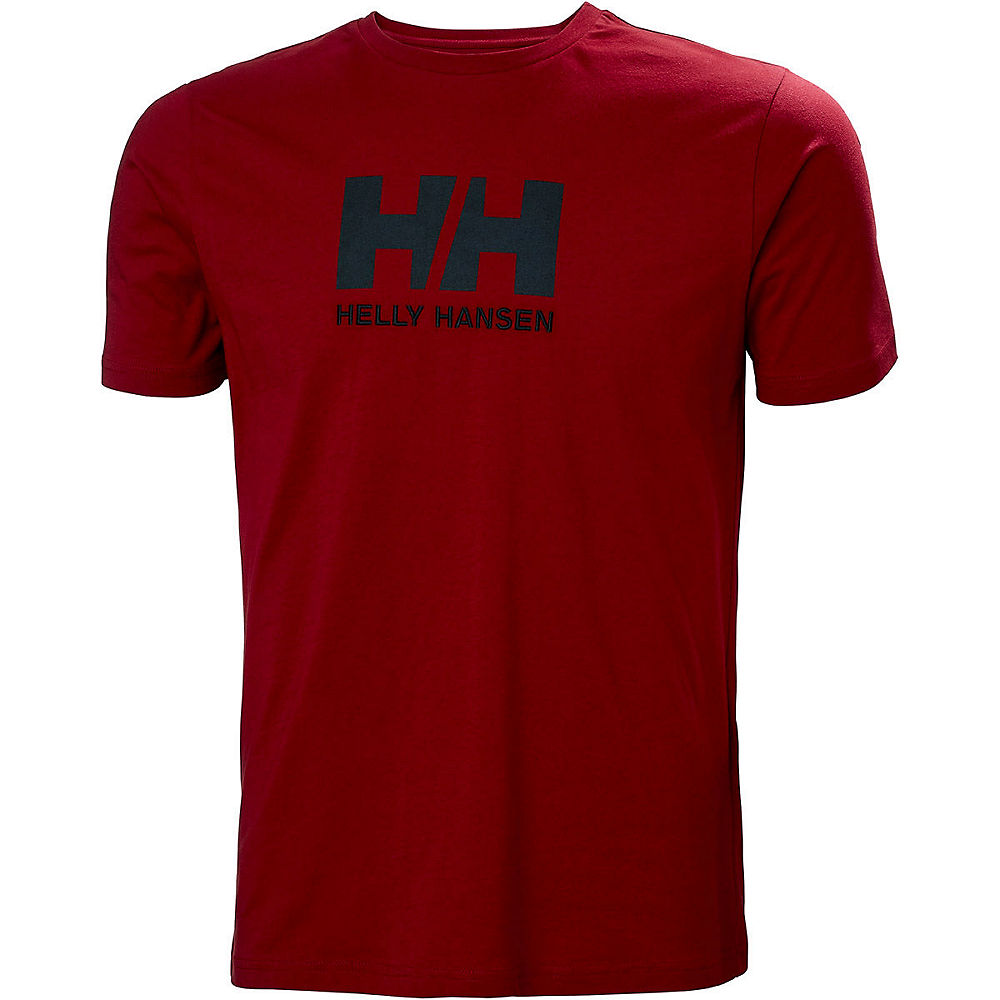 Helly Hansen Logo T-Shirt SS19 - Oxblood - S}, Oxblood