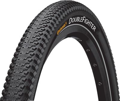 Continental Double Fighter III Kids Bike Tyre - Black Reflex - 20", Black Reflex