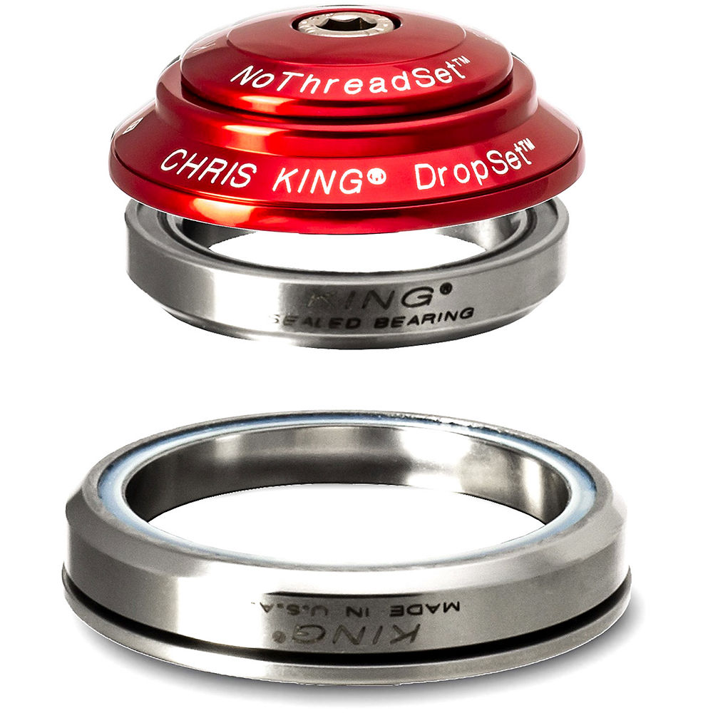 Jeu de direction Chris King Dropset 1 (IS41/IS52) - Rouge - 41mm 45 x 45 - 52mm 45 x 45, Rouge