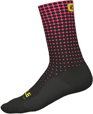 Alé Dots Socks - Black - Fluro Pink - M, Black - Fluro Pink