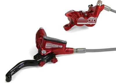 Hope Tech 3 V4 Brake (No Rotor) - Red - Left Hand - Rear, Red