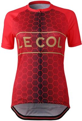 LE COL Women's Hexagon Sport Jersey - Red Hex - L}, Red Hex
